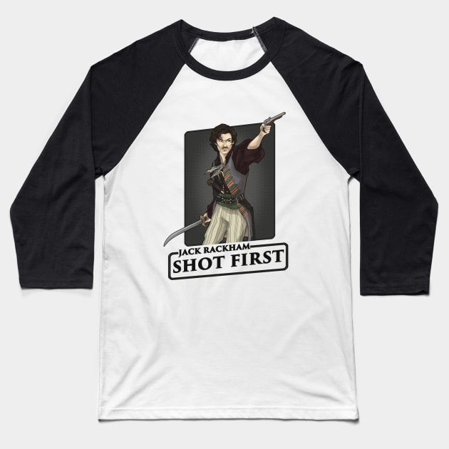 Jack shot first! Baseball T-Shirt by jadepgraphicart